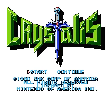 Crystalis (USA) (Beta) screen shot title